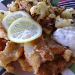 Papa's fresh-caught fish with home-grown Roasted Cauliflower