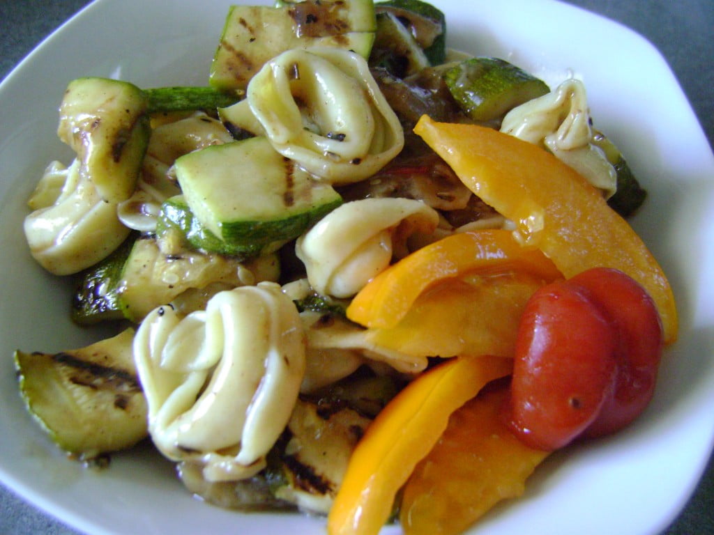 Tortellini Salad with Grilled Summer Veggies