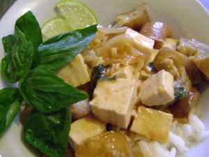 Eggplant and Tofu Red Coconut Curry