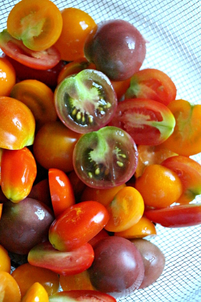 cherry tomatoes halved