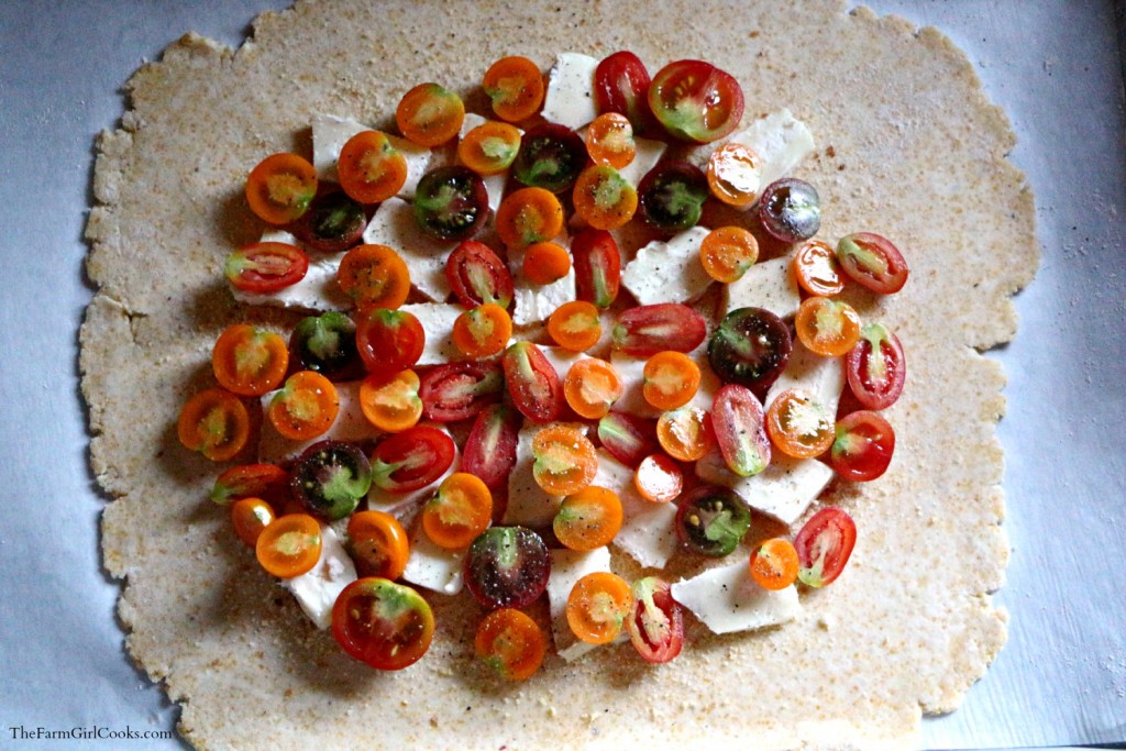 tomato brie galette uncooked