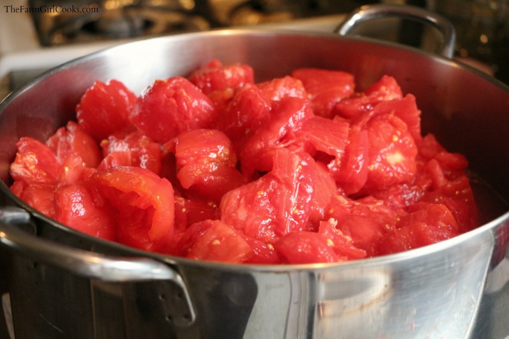raw tomatoes for sauce
